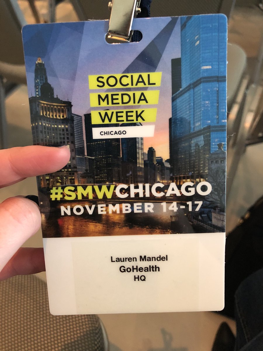 Back at <a href="/SMWchicago/">Follow @socialmediaweek</a> with <a href="/brookejarchow/">Brooke Jarchow</a> representing <a href="/TeamGoHealth/">GoHealth</a> @GoHealthDotCom! #SMWChicago