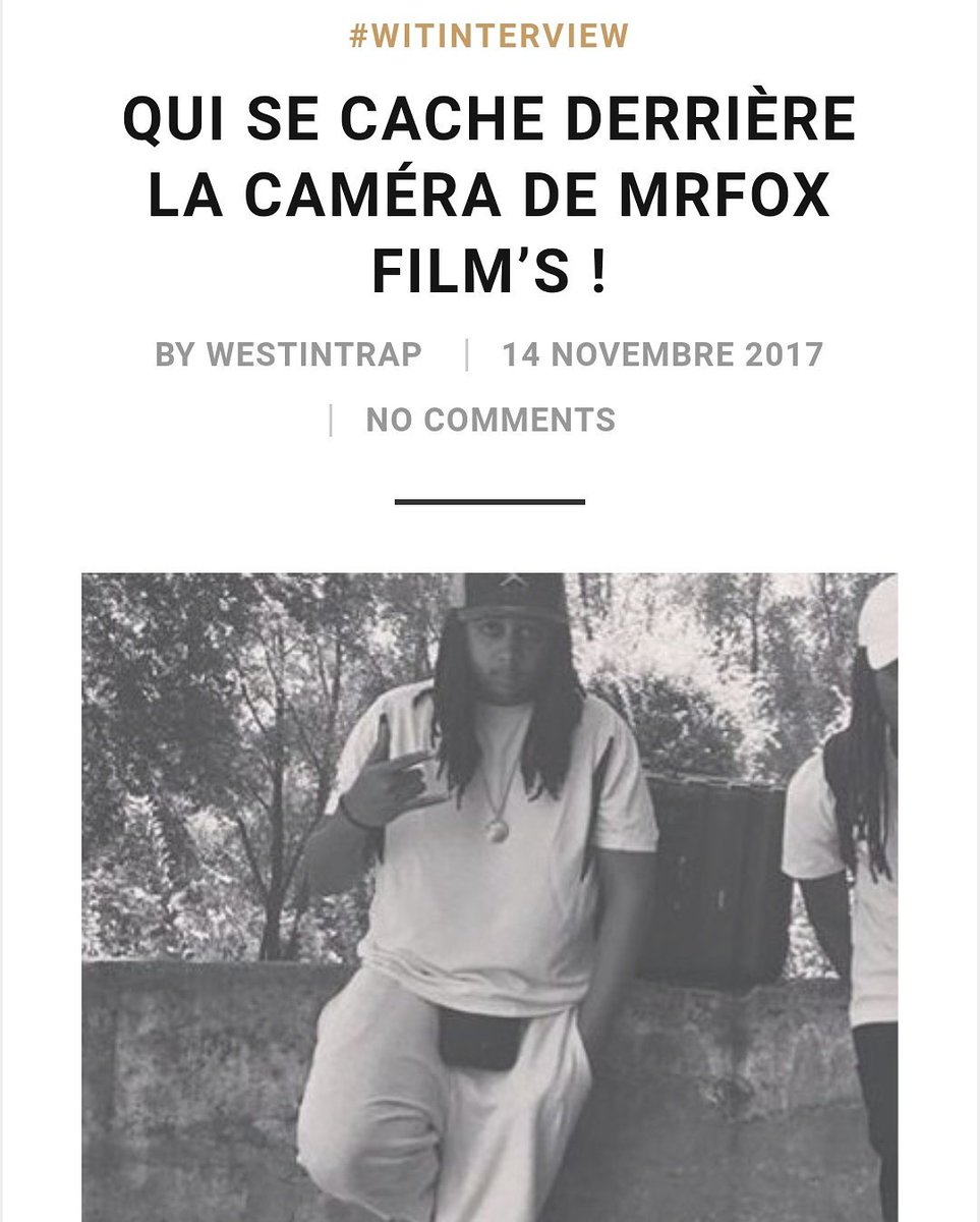 WestInTrap's tweet photo. Qui se cache derrière la caméra de MrFox Film’s !
Notre premier #WITinterview dispo dès maintenant 🔥
Big up @mrfoxfilms ✌ https://t.co/mSczl0XCPo https://t.co/nCSR4VkryG