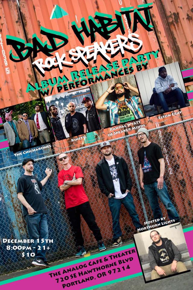 KineticEmcees's tweet photo. Next up, we're tearing it down w/ @BadHabitat for their CD release party. The lineup is solid AF and we can't wait to rock this w/ some of our favorites. @thechicharones @craylyrics91 @RandalWyatt https://t.co/qBRSqO8Y7j