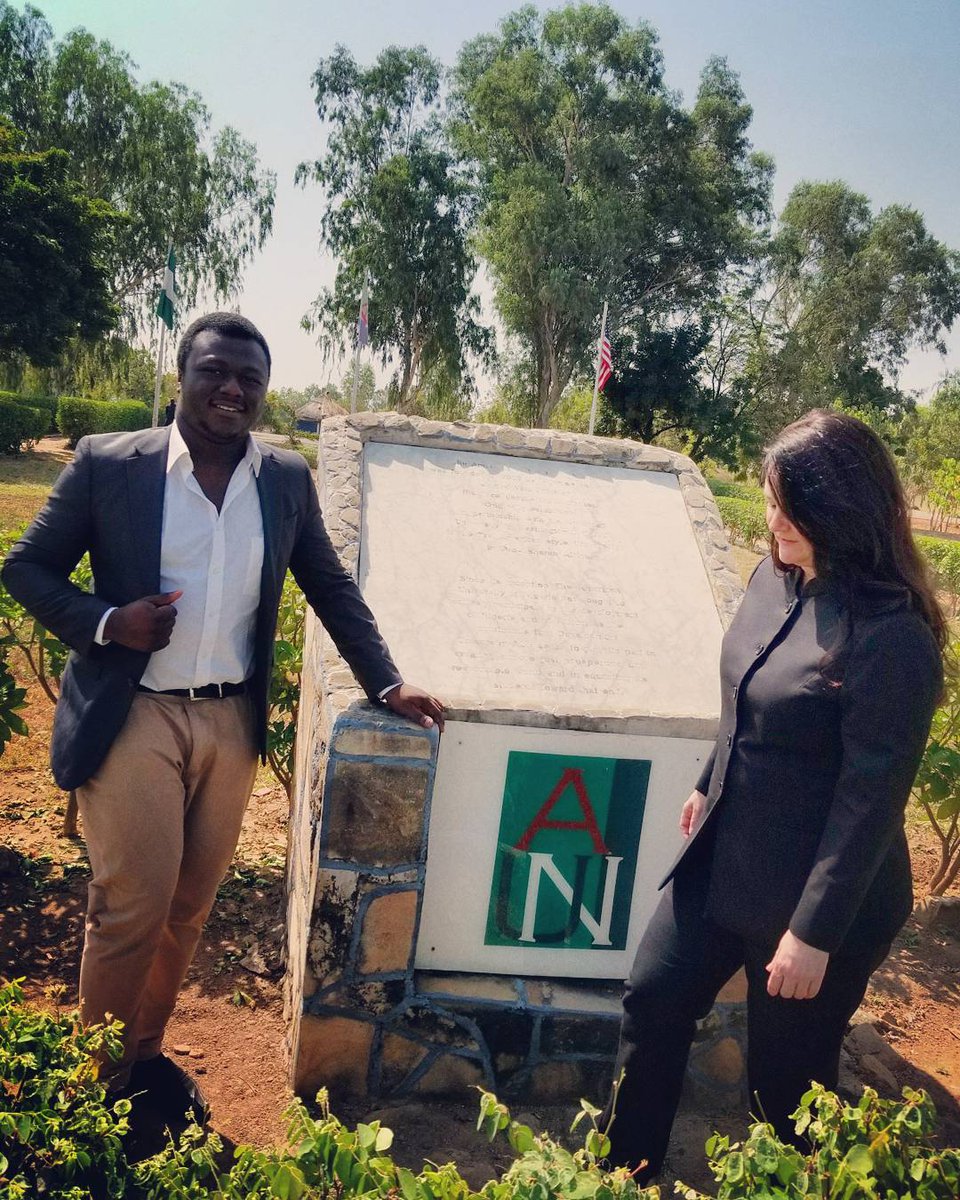TheIdrisMamman's tweet image. Earlier today, inspecting the foundation stone ahead of Founders Day, alongside the President of @AUNigeria #FoundersDay2017 @aun_sga  Celebrating His Excellency @atiku