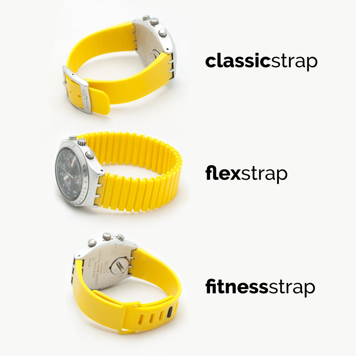 fantamichal's tweet photo. Three kinds of watch straps - ClassicStrap, FlexStrap and FitnessStrap for @Swatch Irony Chrono. Designed for #FLEX3D competition by @MyMiniFactory and @MakeShaper and @FlexionExtruder Like &amp; Download at #myminifactory https://t.co/HjePTkwAGK #Swatch #watches #watchstrap #3Dprint https://t.co/o42lqXXrsh