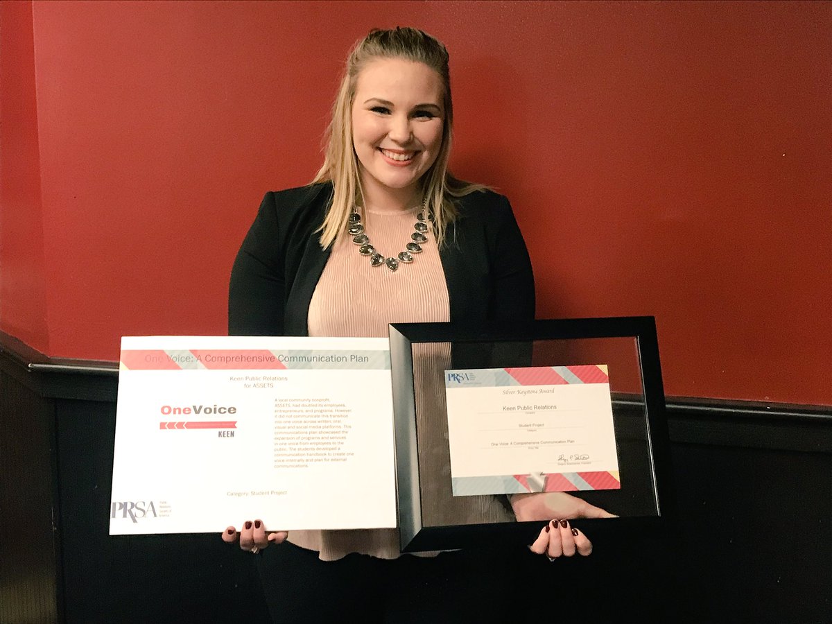 MaggiBarton's tweet photo. Proud to accept a @CentralPaPRSA Keystone Award for the student campaign category of behalf of my team. It’s great to see @millersvilleu PR students doing great things!! https://t.co/tqSdFiPVWa