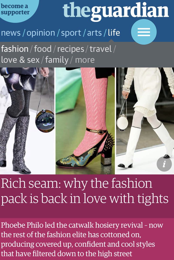 Heard it here first.. <a href="/guardian/">The Guardian</a> #AW17