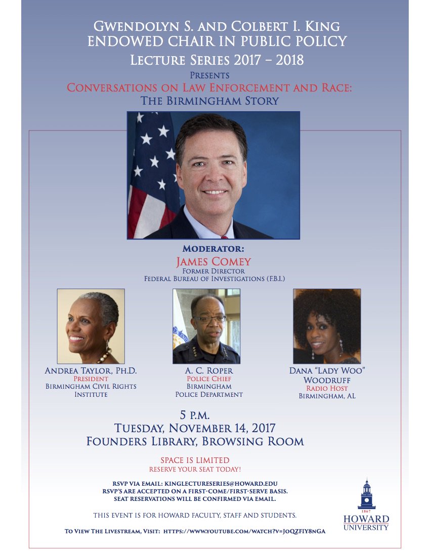 HowardUNews's tweet photo. Today's King Lecture Series at 5pm will include presenters from Birmingham, AL! View Live Stream here: https://t.co/IrEMiyB1U0. RSVP Kinglectureseries@howard.edu #EventsatHowardU https://t.co/GKMdI92Qfk