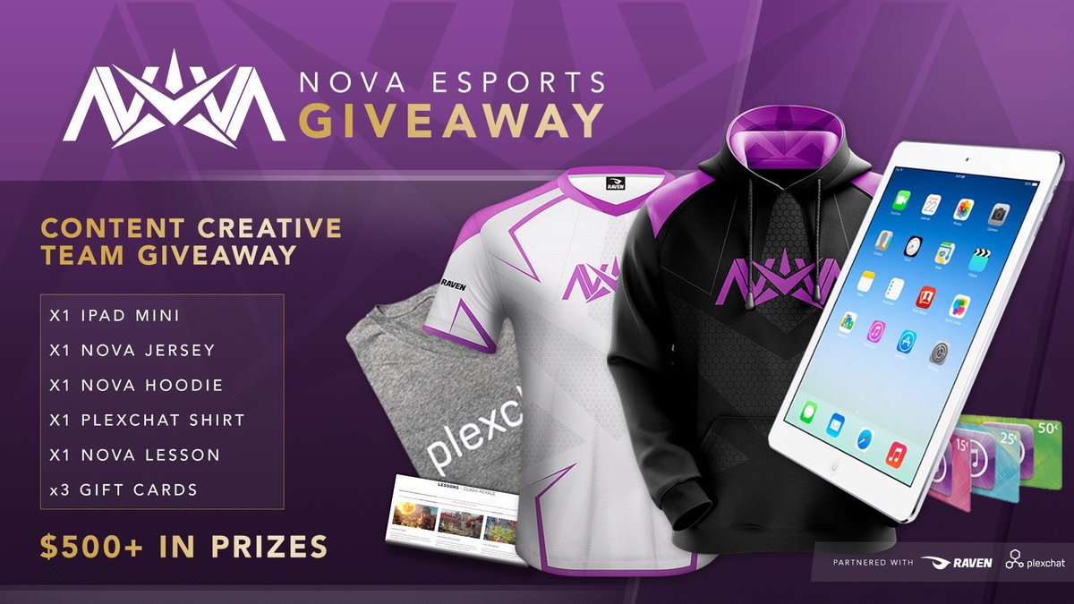 .<a href="/NovaCreativeGG/">Nova Creative Team</a> is holding a #GIVEAWAY for $500+ worth of stuff!

To win anything pictured below👇🏻, check out their Twitter! 
Remember to Like💜+RT🔁

Enter through Gleam:
gleam.io/pPx5w/nova-cre…