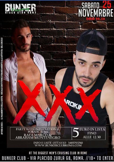 1 pic. #Roma ?? 25 y 26 estaré junto a @abrahaMontenegr en la sala búnker club roma @ottavioricci64 https://t