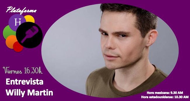 Este Viernes en Plataforma H el gran actor <a href="/willymartin/">Willy Martin</a> que nos contará sobre sus proyectos y sus personajes a las 4:30pm hora española mixlr.com/plataforma-h/