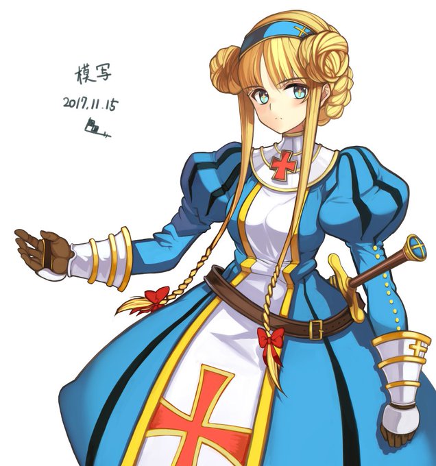 息抜き終わり…がんばろね('・ω・`)

大槍先生のジャンヌ・ダルク。頭のぼんぼりかわいすぎ問題
違うの載せちゃったので再投稿(模写です) 