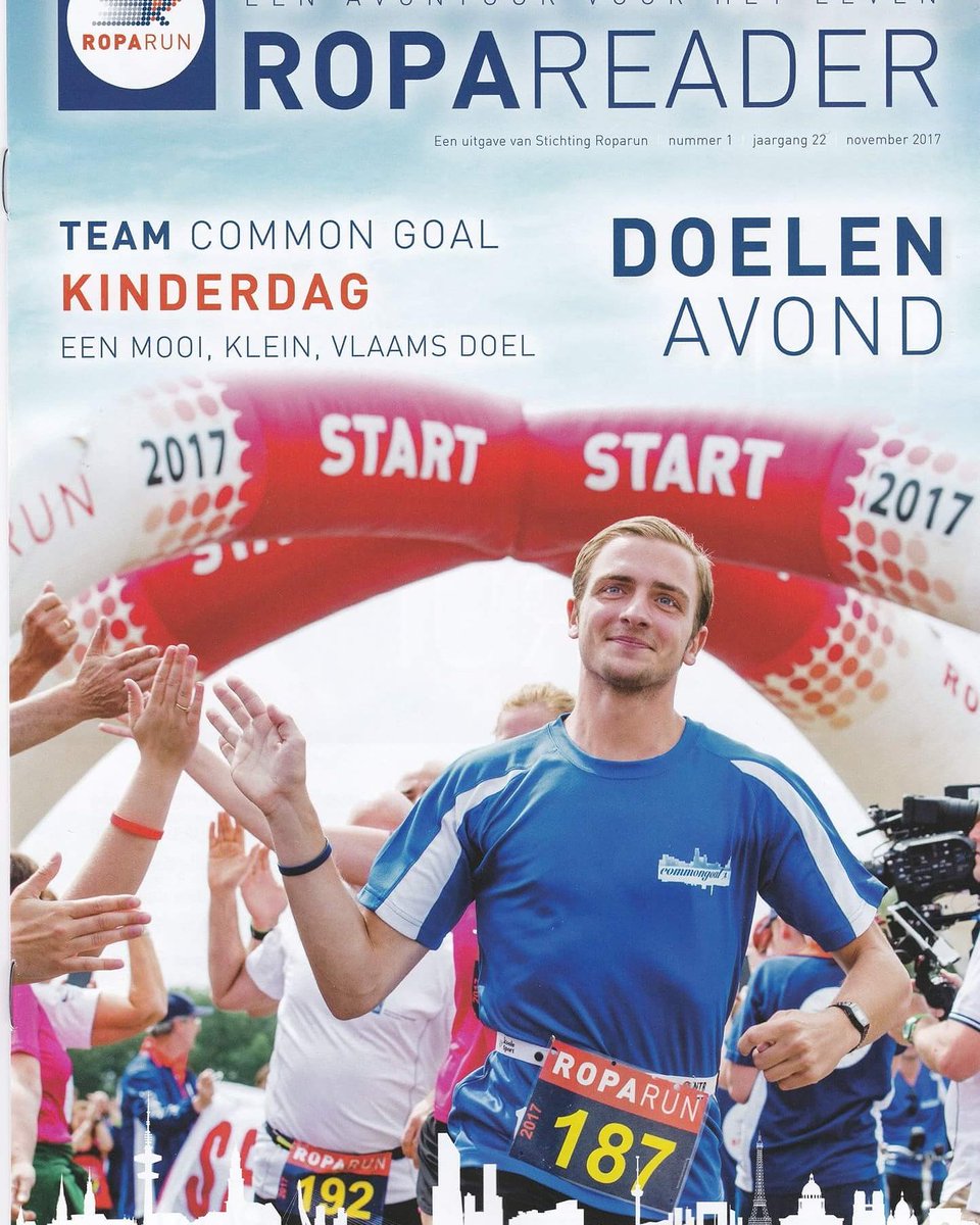 commongoal187's tweet photo. En zo staan we op de cover van de #ropareader 
@Stg_Roparun https://t.co/ZEWoVeySw4