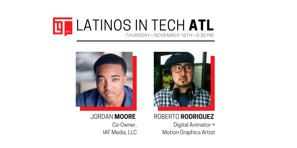 tyranntech's tweet photo. Don't miss this month's Latino's in Tech where we'll have the requisite pizza (but last time it was tacos) & beer. We'll have Jordan Moore, Co-Owner of IAF Media & Roberto Rodriguez, famed digital animator & Motion Graphics Artist. #LITAtlanta #latinosintech https://t.co/WRLNXxiSao