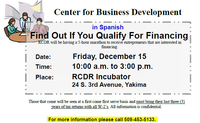 CenterforBusDev's tweet photo. Need financing to launch your own business?  Need financing to buy equipment?  We are ready to give you some time for a quick review.NO APPOINTMENT NECESSARY! Please come December 15 from 10am-3pm. See you then! https://t.co/F2aNrJRNxF
