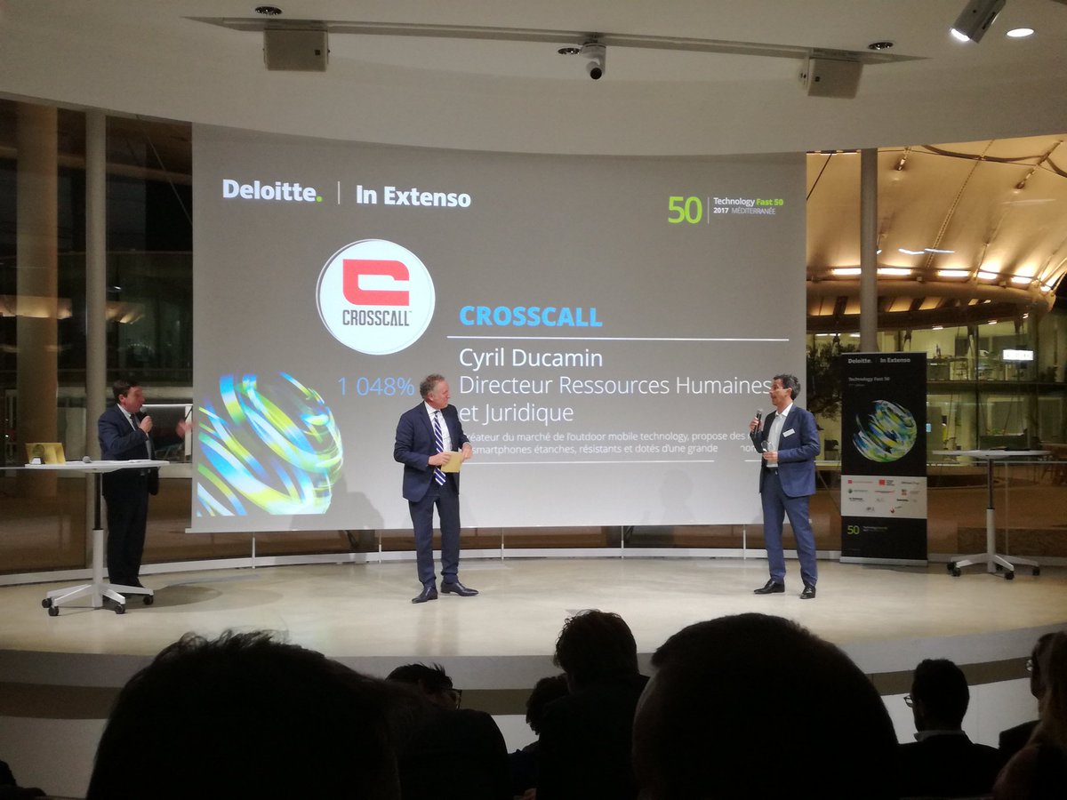 SmontaG_'s tweet photo. 3ème prix #Fast50 Méditerranée par @DeloitteFrance attribué à... @crosscallmobile avec +1048% de croissance en 3 ans ! #crosscall #croissance https://t.co/4cbrZVTs8e