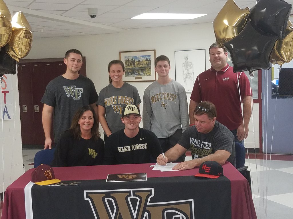 foresports's tweet photo. Congratulations to Cape Elizabeth baseball standout Brendan Tinsman on signing his National Letter of Intent to attend and play at Wake Forest! https://t.co/pUGW7RYq23