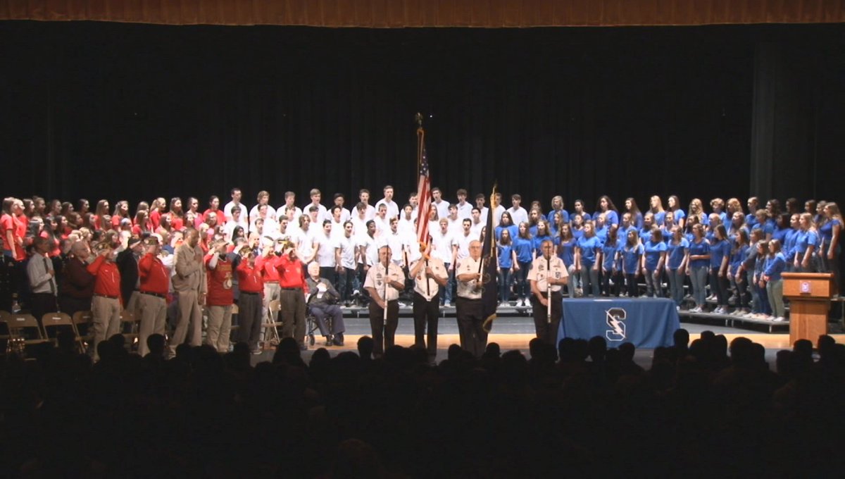 CBSDMattMurray's tweet photo. The Veterans day ceremonies for CB East and CB South are now airing on CBTV.  Here is the program schedule: https://t.co/0Mgijd2Anf https://t.co/LvZBqQcubh