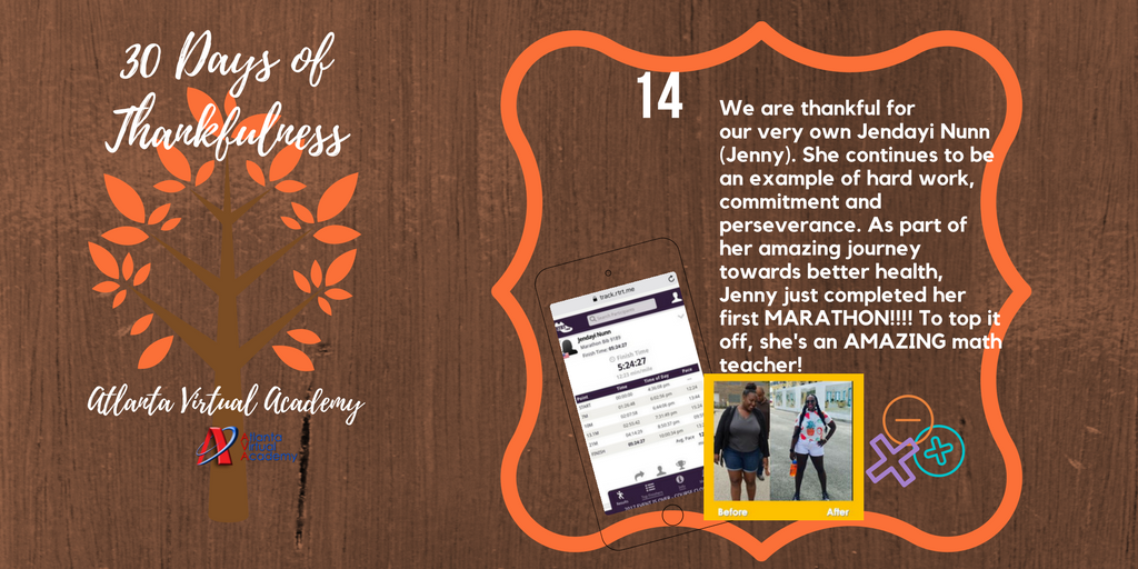 Atlanta Virtual Academy (@atlanta_virtual) on Twitter photo We are thankful for our very own <a href="/AVAMath_MrsNunn/">Jendayi Nunn</a>! She's an inspiration to us all and a killer math teacher! #avainspires <a href="/ahrosser/">Aleigha H-Rosser EdD</a> <a href="/CarstarphenMJ/">Meria Carstarphen</a> We are thankful for our very own <a href="/AVAMath_MrsNunn/">Jendayi Nunn</a>! She's an inspiration to us all and a killer math teacher! #avainspires <a href="/ahrosser/">Aleigha H-Rosser EdD</a> <a href="/CarstarphenMJ/">Meria Carstarphen</a>