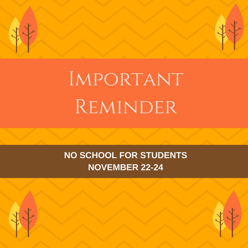 SpartanburgD5's tweet image. Reminder about Thanksgiving holidays!  #WeAreD5