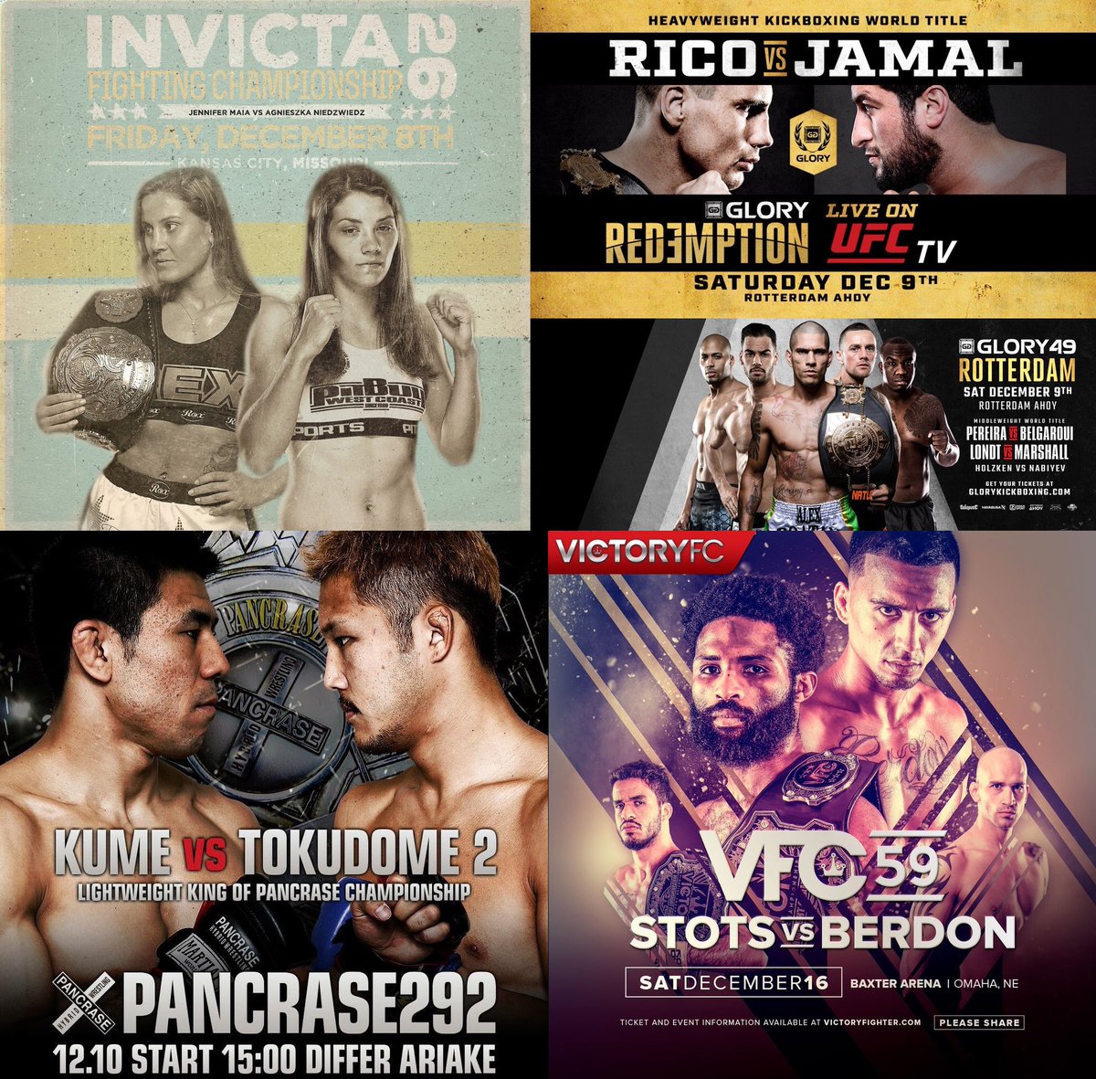 volkstyles's tweet photo. ICYMI: @VictoryFighting announced #VFC59 ME today!
Who doesn’t love #FightPosters? The Q4 of 2017 @UFCFightPass Live-Streaming Schedule is nearly finalized! Only #TitanFC47 headliner is left! #UFCFIGHTPASS #FightPass #UFC #MMA https://t.co/ASWOelWSy9