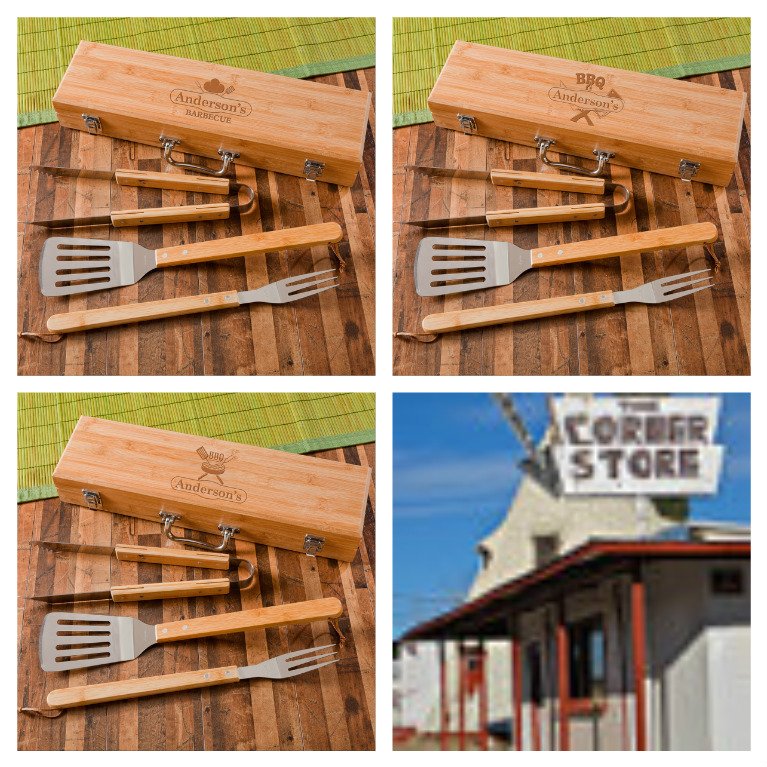 OldCornerStore's tweet photo. https://t.co/ipGCU8Os8b 
PERSONALIZE: 1 line up to 15 characters. Choose from 3 Designs. 
#Personalized #BBQ #Grilling Set with Bamboo Case https://t.co/t0iYXoJMjY