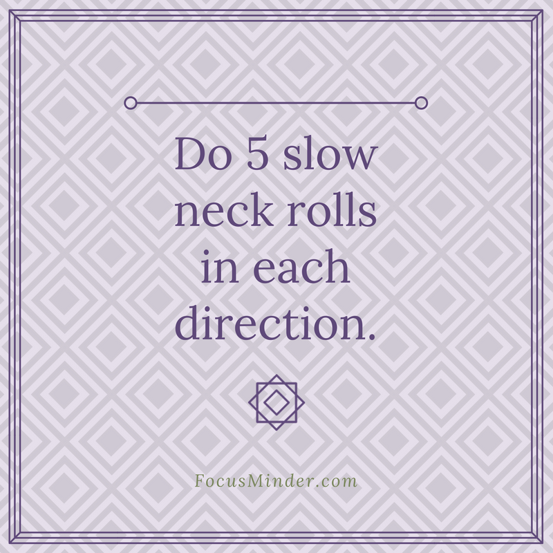 Feeling stressed? Try rolling your neck, slowly, in each direction. #StressManagement