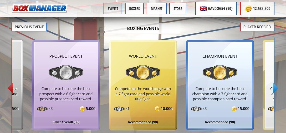 BoxManagerGame's tweet image. New prospect and champion events for members! In each event you will have a chance of winning a limited edition prospect or champion card!