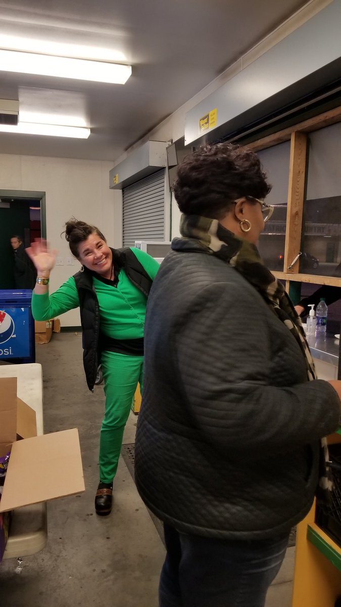 stacie_jeffreys's tweet photo. SMS staff are all smiles as we helped support our dragon athletics.  I'm sure that awesomeness contributed to our big championship win😊 https://t.co/8BpbzSqEf4