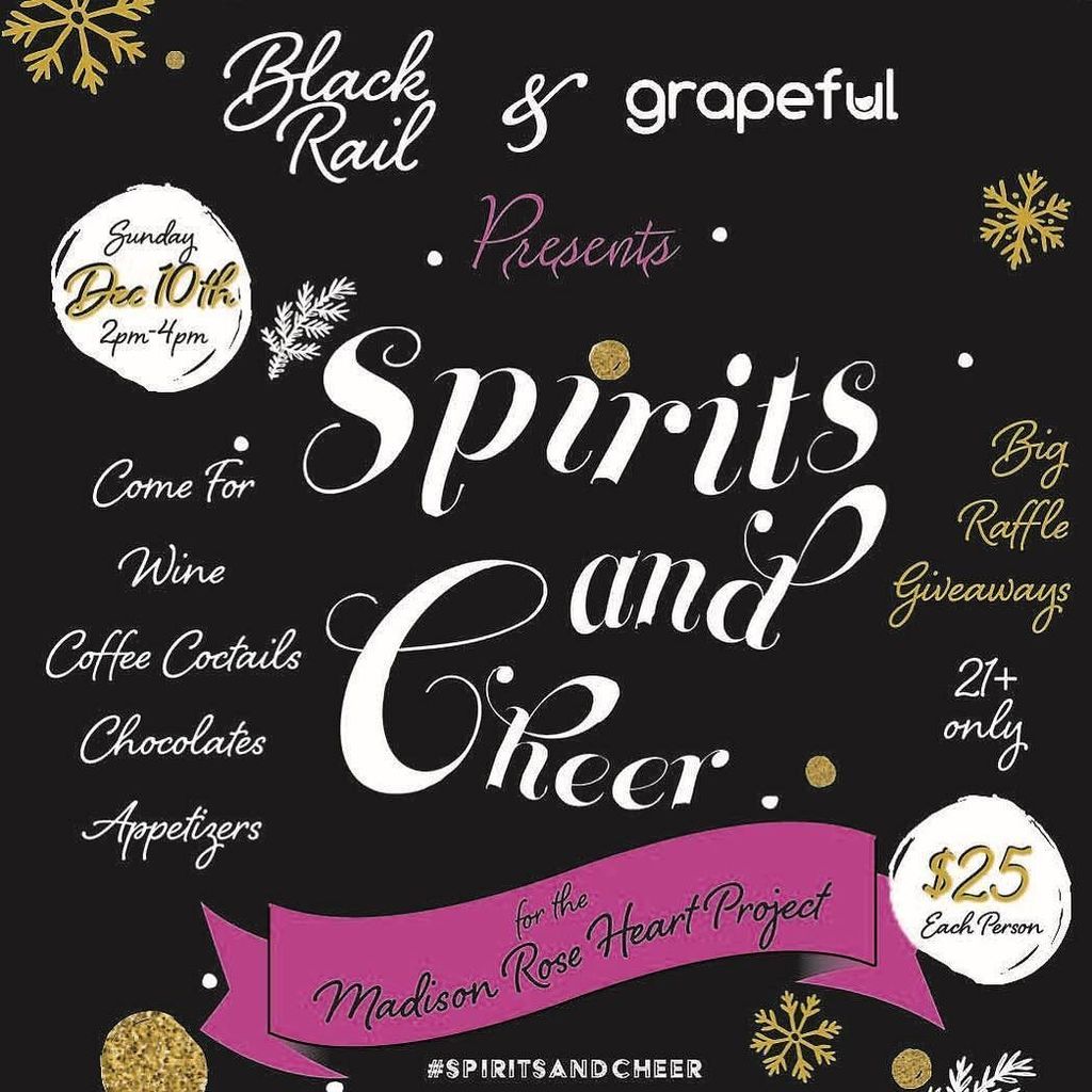Get your tickets today! Join us on Dec. 10 for an awesome afternoon of Spirits &amp; Cheer in support of <a href="/madisonroseh/">Mads 🤩</a>… ift.tt/2zFwOrG