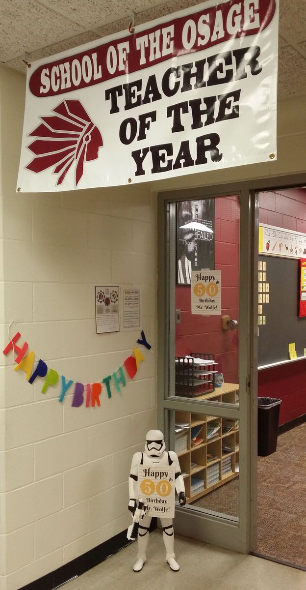 Somehow, my fifth-grade team is under the impression I achieved some sort of milestone today.  #birthdaythanks