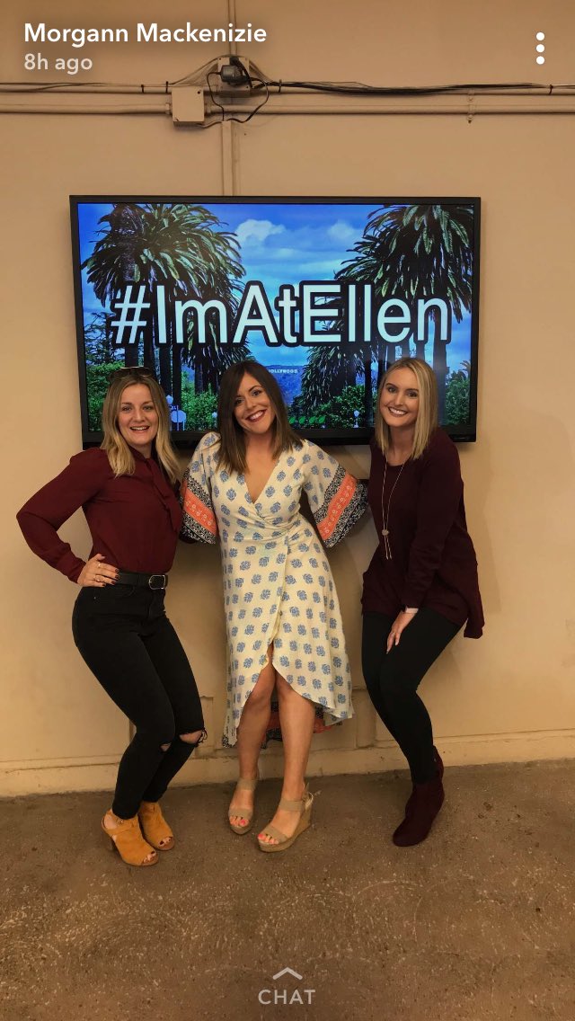 MissColey86's tweet photo. Hands down one of the best days ever! Ellen didn't bring me on stage but I'm still praying she hears about the Om-Work Project! #ImAtEllen https://t.co/4nNxfE8b97