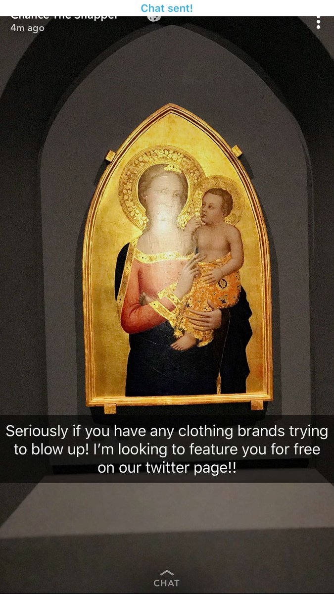 OfficialHgu's tweet photo. @chancetherapper responding to your Snap ! HGU Apparel is ready 🙏🏽 https://t.co/kX2jsbmv5P