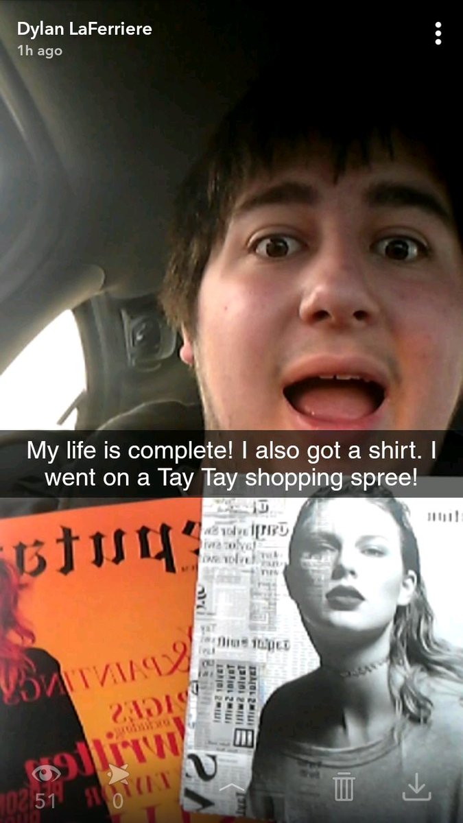 DylanReputation's tweet image. I didn&apos;t put this on here yet, but this is a photo I took right after getting your album Taylor, I&apos;m in love with it. #reputaylurking #reputation #TaylorSwift @taylorswift13