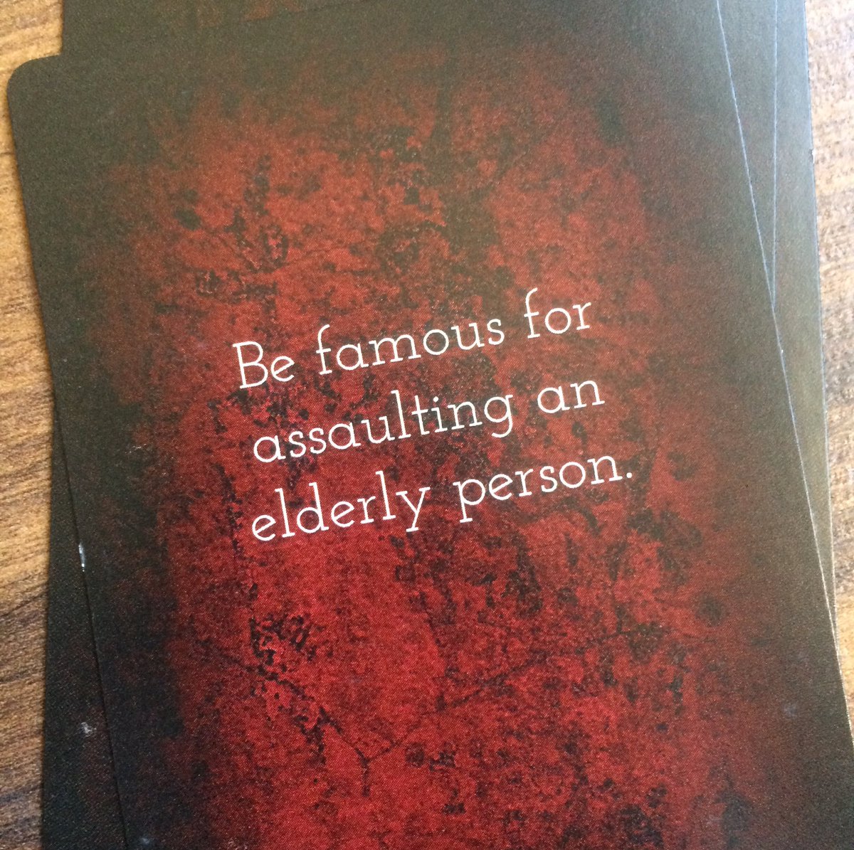 ArguendoGame's tweet photo. OAPs beware! 
.
#arguendogame #cardgame #cardgames #boardgame #boardgames #tabletop #tabletopgames #oldaged #seniorcitizens #assault https://t.co/Hsg5IsHyJx