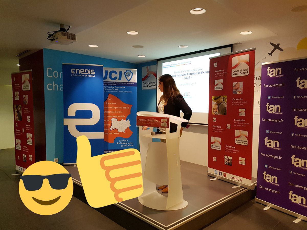 World_isTweetly's tweet photo. Soirée de remise des prix aux lauréats du concours #CJ2E de la @JCE_ClermontFd : bravo aux lauréats 2017 ➡ @avec_plaisirs @agencesuperette. Deux entreprises vraiment exemplaires ❤. Merci aussi aux partenaires @enedis_auvergne @CMMassifCentral #JuristesAssociésDuCentre https://t.co/aUoiCWSEbZ