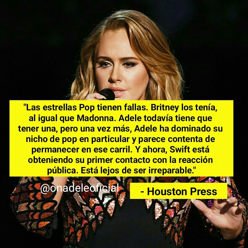 onadeleoficial's tweet photo. #ReportNew El periódico estadounidense @HoustonPress escribe sobre @Adele en su artículo de opinión referente al nuevo álbum de Taylor Swift https://t.co/rCXbcVSCUQ