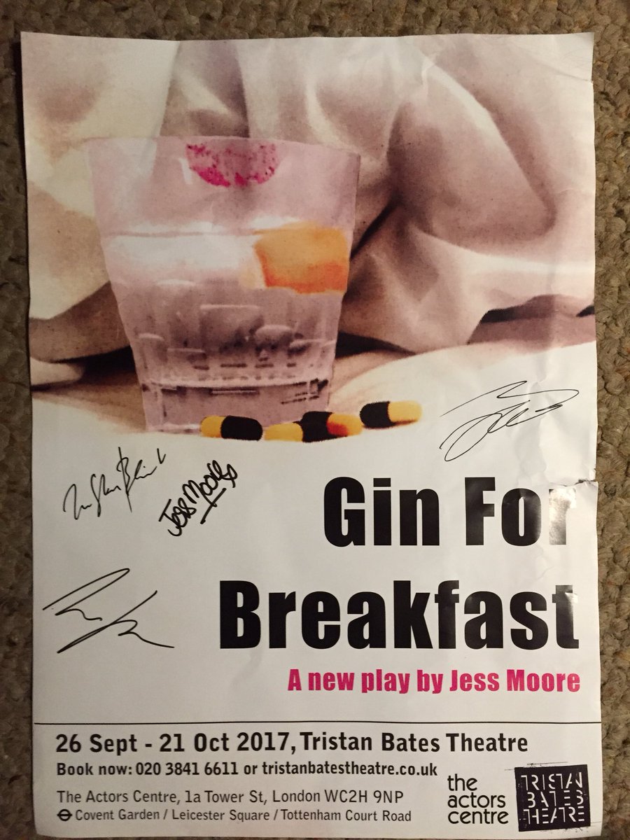 SBarrBrisebois's tweet photo. So happy to have gotten these @gintheplay 💎. The poster of the play with the crew’s autographs, and the play’s script. Very pleased to have helped you in your @Indiegogo campaign. Thank you for the great sends. My congrats also for the play’s success. https://t.co/EdSMcyxLkl
