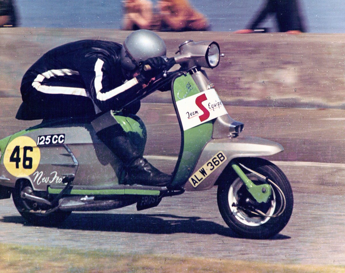 Nev Frost drivetribe.com/p/nev-frost-is… #lambretta #scooter #iom #vintageracing #stype #arthurfrancis #teamsequipe #enjoytheride