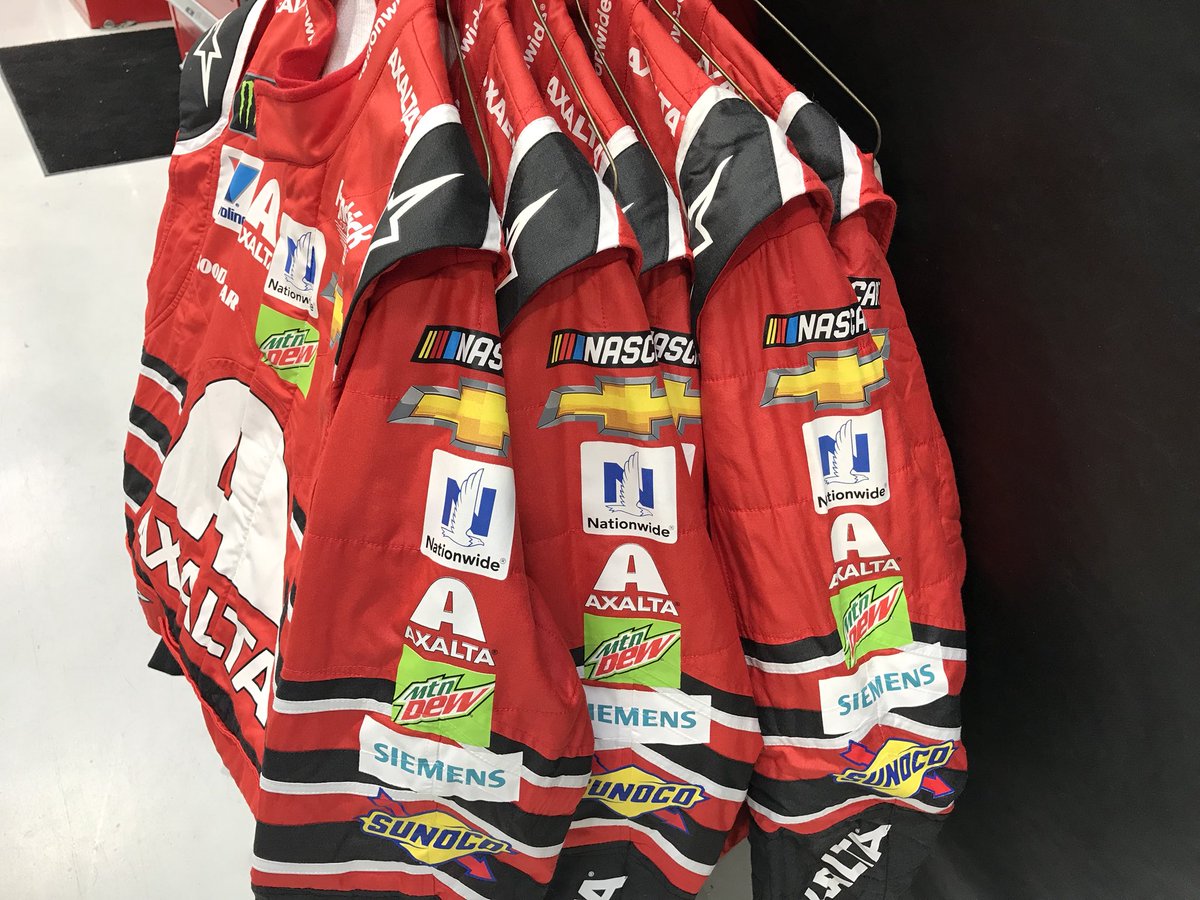 TeamHendrick's tweet photo. ‘Twas the week of @DaleJr’s final race and all through the shop, all the teammates were working, striving nonstop.

His firesuits were hung in the hauler with care, in hopes that @HomesteadMiami soon would be there. https://t.co/4xWXl4gg01