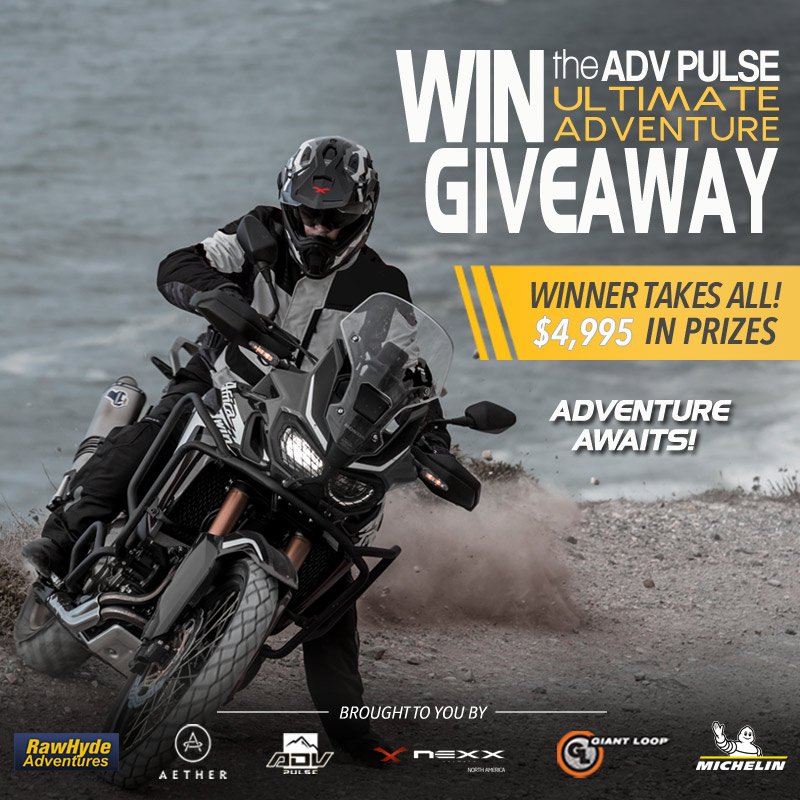 ADVPulse's tweet photo. This is it! Win #Rawhyde offroad training and a treasure trove of #ADVrider stuff from premium ADV brands valued @ $4995! Enter our biggest holiday #giveaway in seconds here ➡️ https://t.co/W0WxDEANwT https://t.co/pB1IV1E4g8