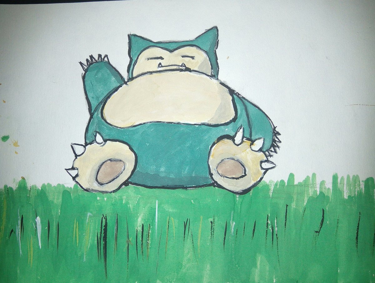 statistenmedi's tweet photo. I did some late night geek painting. A Snorlax 💞 #pokemon #snorlax #geek #painting https://t.co/I5NEXRU04a
