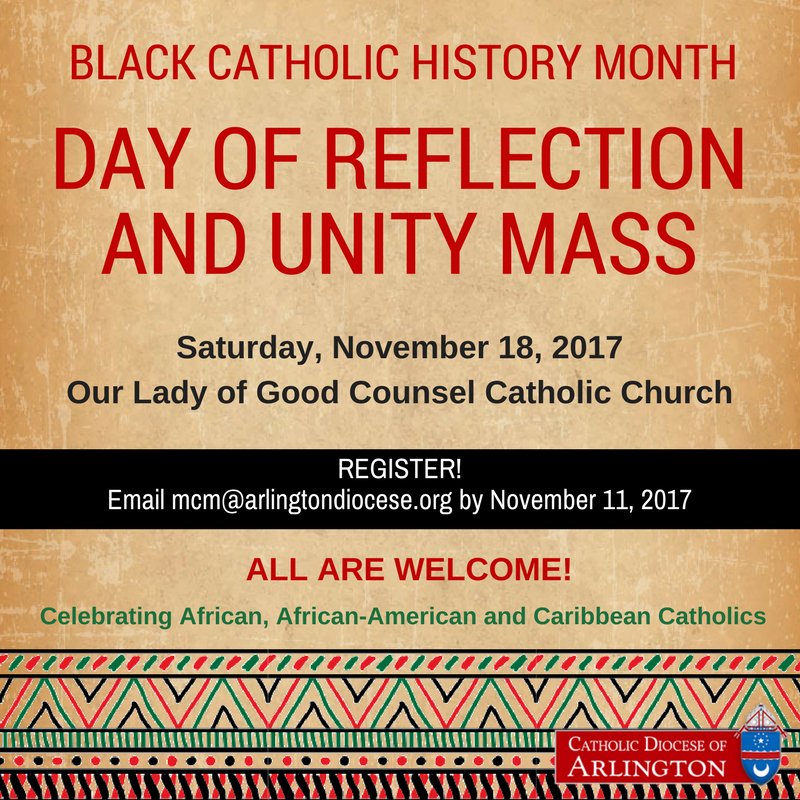 arlingtonchurch's tweet image. Celebrate African, African-American and Caribbean Catholics with us at the #UnityMass! A reception will follow. bit.ly/blkcathdor17