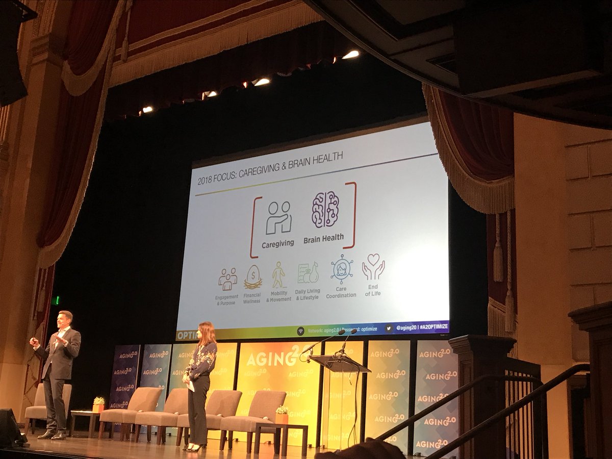 A2orangecounty's tweet photo. Stephen and Katy share the #GrandChallenges for @Aging20 with an emphasis on #caregiving and #brain health. #A2OPTIMIZE https://t.co/q9GszKbEv0