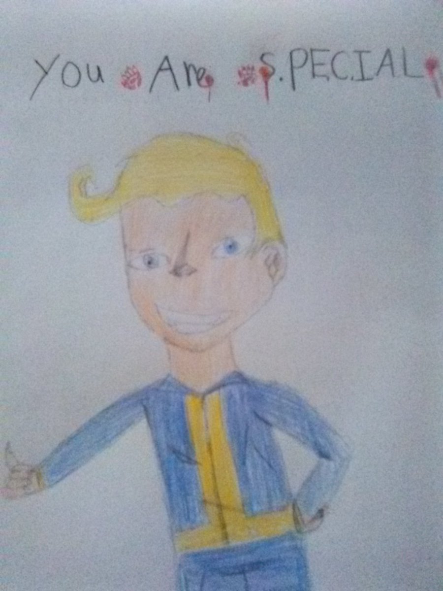 I recently got Fallout 4 and I did some art of the vault boy #Fallout #Fallout4