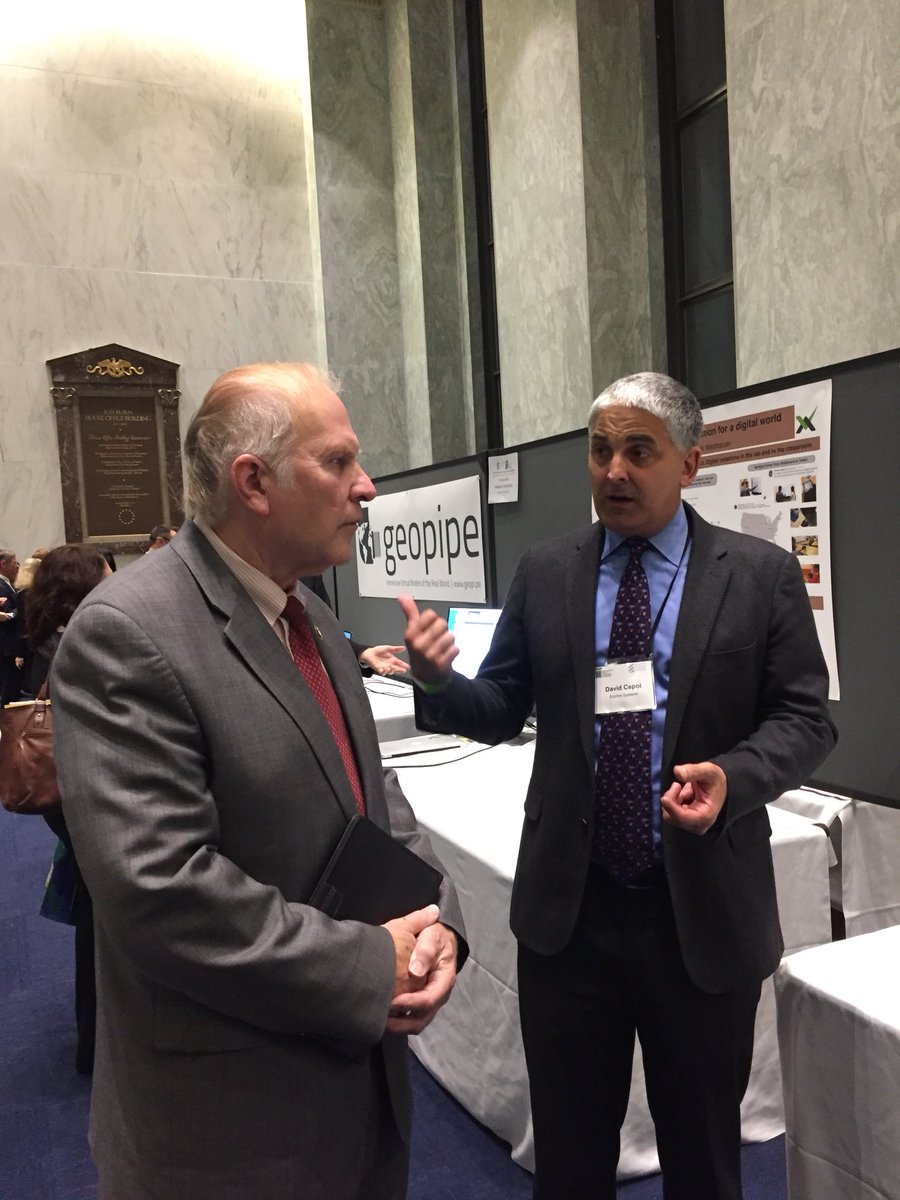 PALimbach's tweet photo. Thanks to @RepSteveChabot for stopping by the @uofcincy and @eccrinesystems exhibit at #APLU2017 Innovation Showcase. @Prez_Pinto https://t.co/3ayzf6iD9v