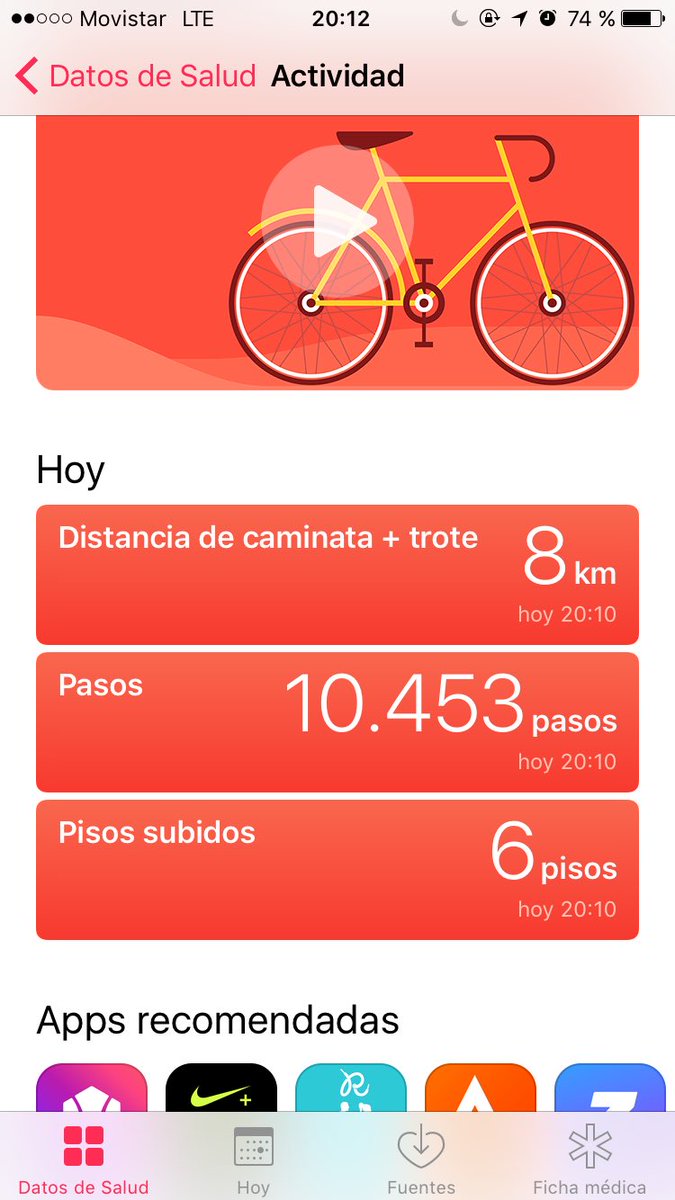 Todopanza's tweet photo. Mis pasos de hoy https://t.co/VcX99l3IkZ