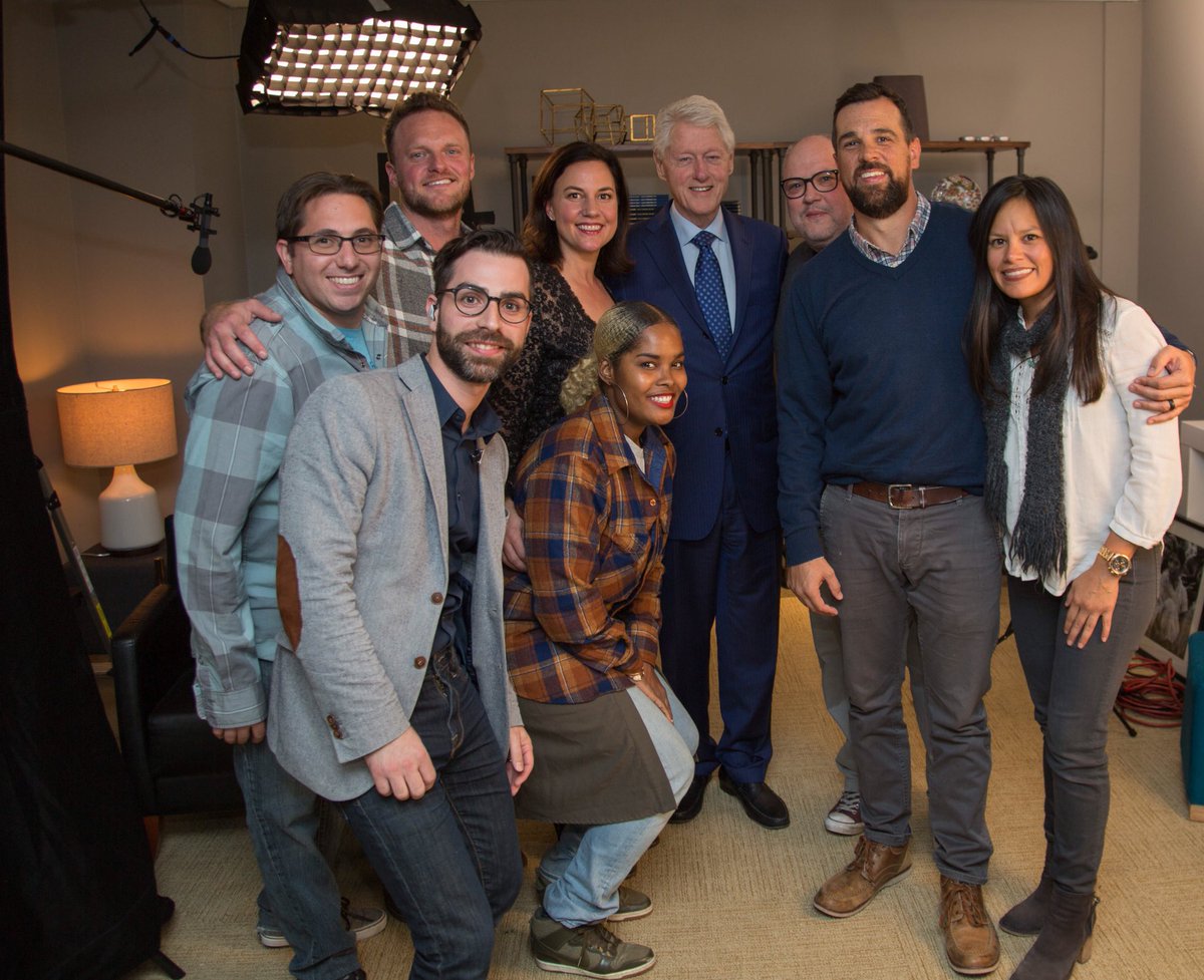 wengarrett's tweet photo. Great crew for our @BillClinton interview @eddiesuttonfilm #Documentary @ArkRazorbacks https://t.co/yB21cNVhNm