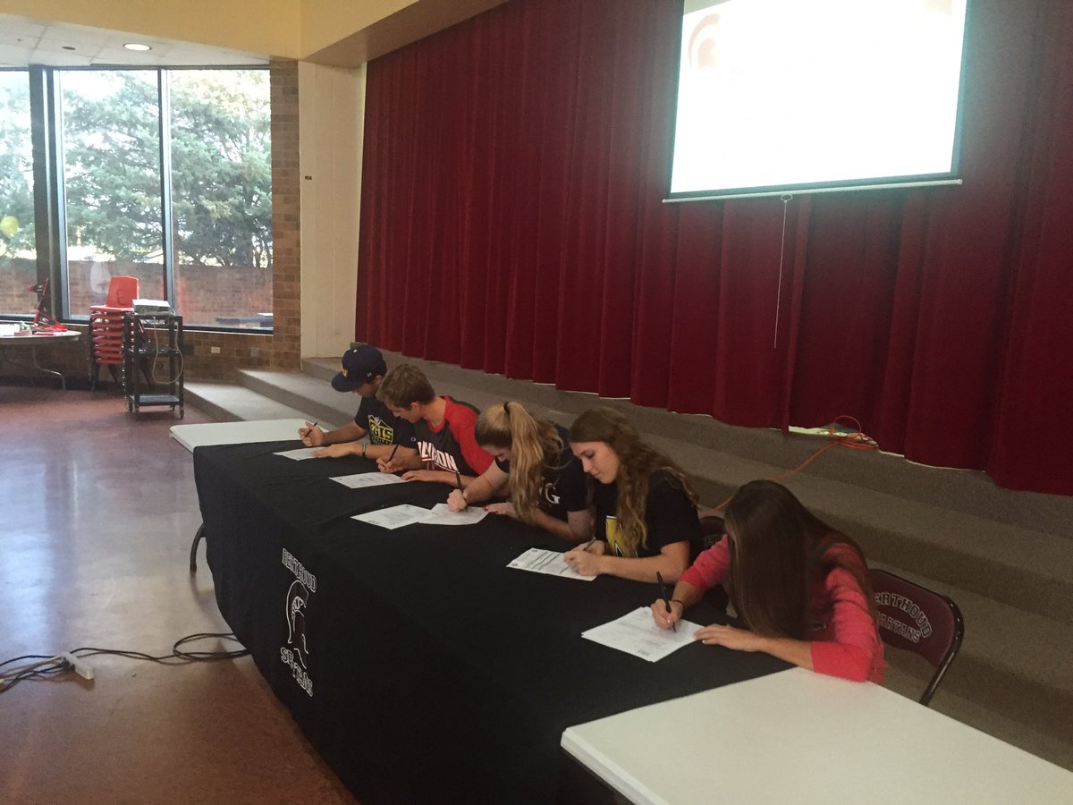 Spartans_BHS's tweet photo. Congrats to our Berthoud HS athletes signing their National letters of intent!!! Go Spartans!!! https://t.co/VXu5C5KigP