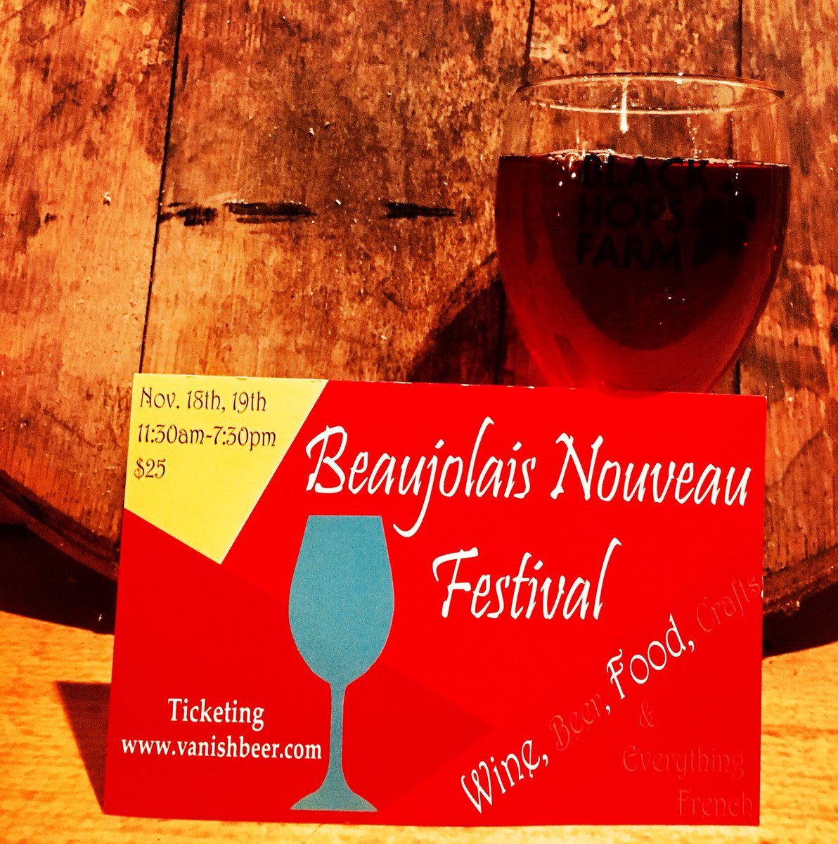 vanishbeer's tweet photo. Our Beaujolais Nouveau Festival is just a few days away now! You don’t want to miss this event. Visit our website or Facebook for tickets! #wine #beer #french https://t.co/ADWjzSeE75