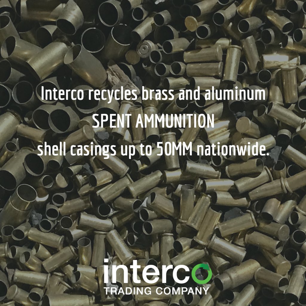 intercotrading's tweet photo. Interco recycles #brass and aluminum spent #ammunition shell casings up to 50MM nationwide. #IntercoRecycles

For all industrial #recycling needs DM Interco for a quotation and to help achieve #zerolandfill status at your factory, plant, or distribution site. https://t.co/54ECaJwW2a