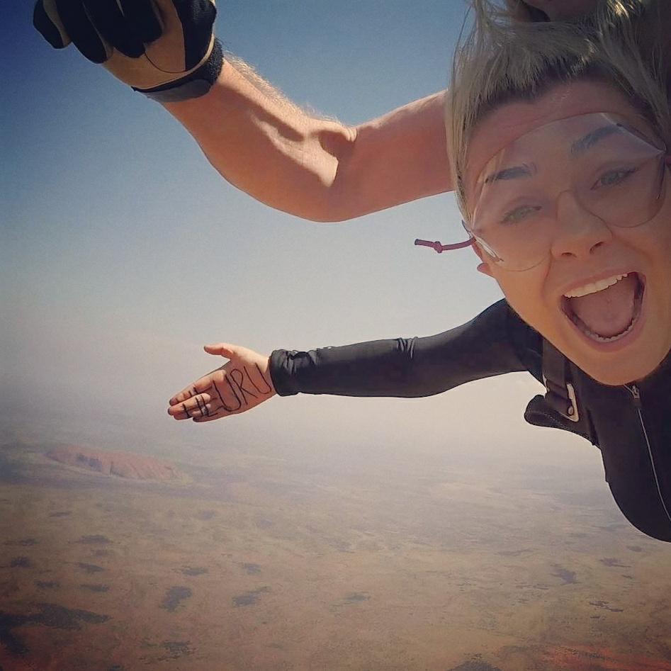 Uluru from a bird's eye view <3 <a href="/SkydiveUluru/">Skydive Uluru</a> #redcentreNT #NTaustralia