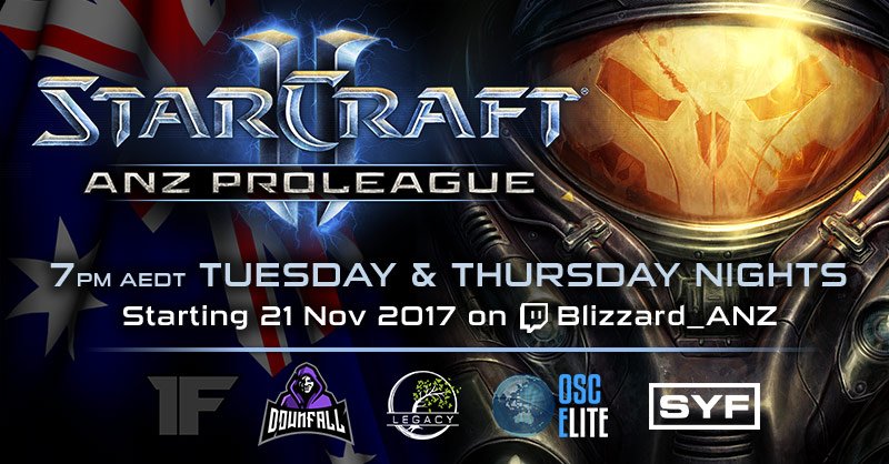 BlizzEsportsANZ's tweet image. We are proud to continue to build on the ANZ @StarCraft II legacy by gathering a rich pool of talent for the very first ANZ Proleague kicking off 7:00 pm 21 Nov 2017 AEDT wcs.starcraft2.com/en-us/news/211…