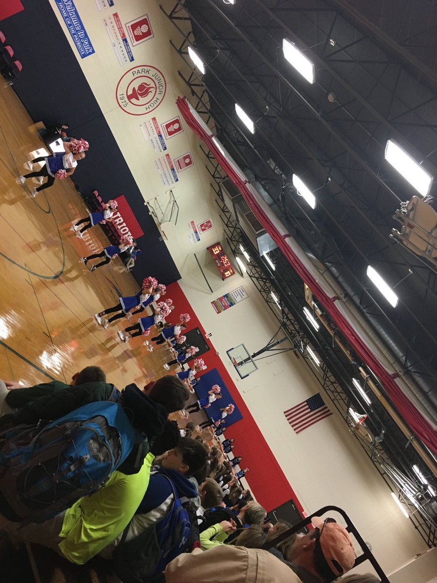 Poms taking the stage during halftime!  Park up 33-10!